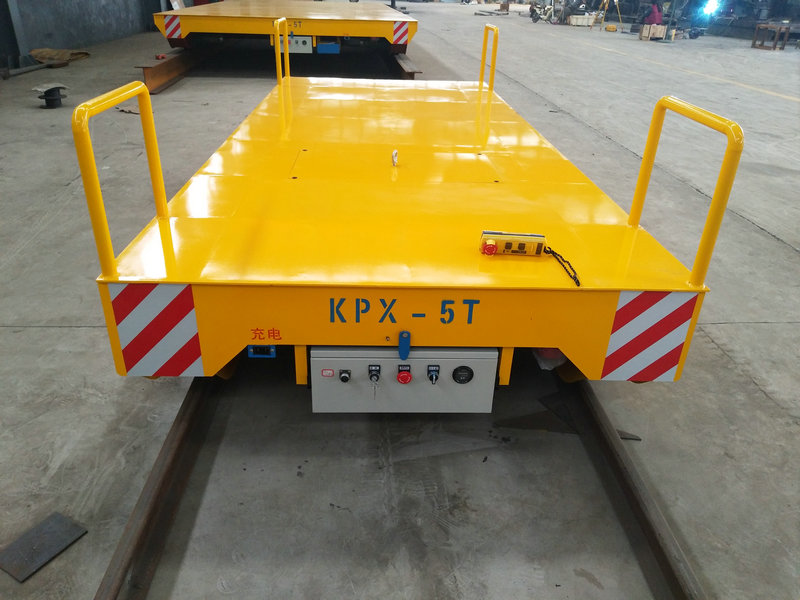 5 Tons Steel Pipe Battery Rail Transfer Cart