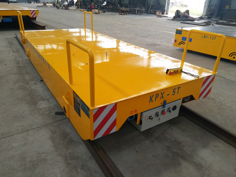 5 Tons Steel Pipe Battery Rail Transfer Cart