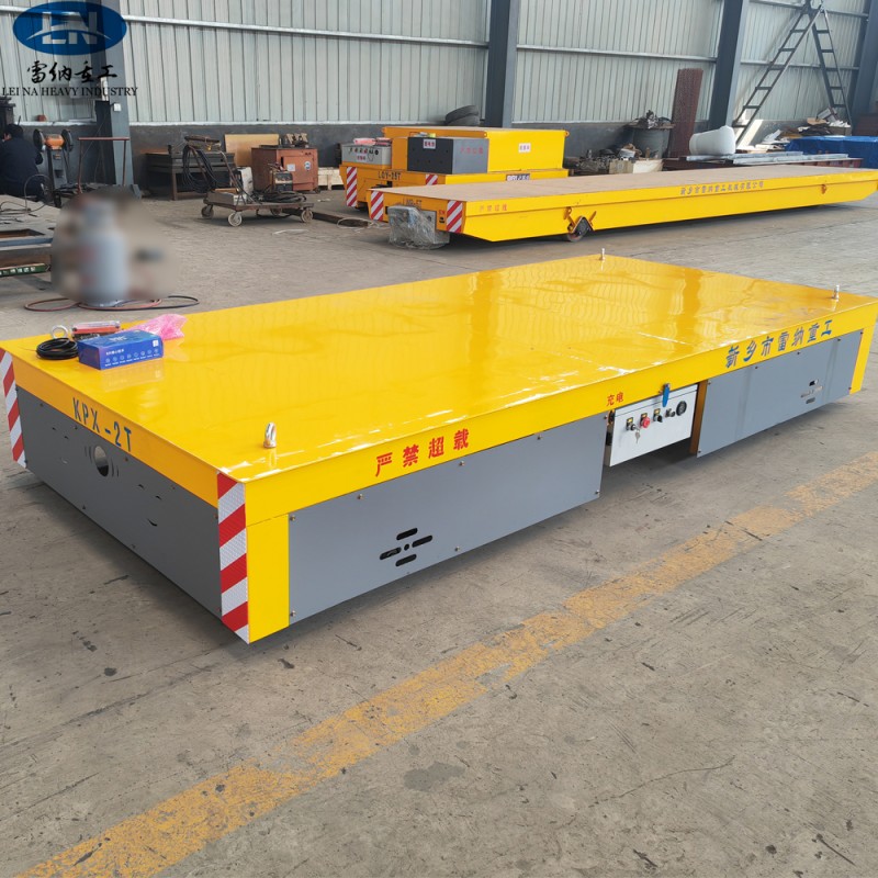 2 Ton Battery Powered Rail Transfer Cart for Precision Workshop Material Transport
